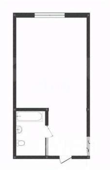 Студия квартира, вторичка, 16м2, 1/5 этаж